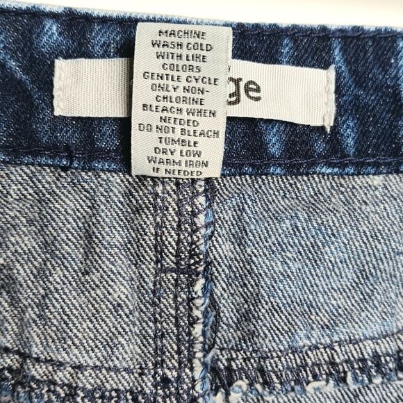 REFUGE Acid Washed Denim Blue Jean Button Down Mini Skirt Y2K Size Large - Picture 7 of 7